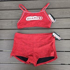 TYR Women's Red Mantra Guard Workout Diamond Bikini Top Size S (4/6)